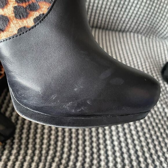 Michael Kors Haya Bootie leopard print calf hair stiletto women’s shoe size 9 - Picture 6 of 15